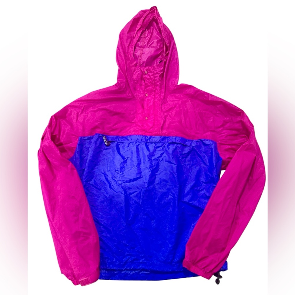 Vintage Patagonia Pink and Purple Hooded Pullover Windbreaker Jacket Sz S